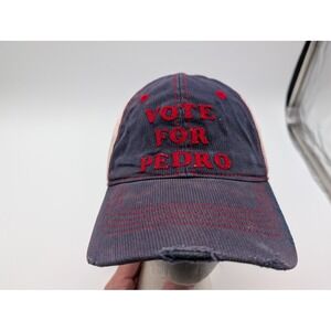Napoleon Dynamite Vote For Pedro Hat Distressed Movie Promo Blue White Red Cap